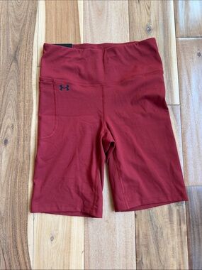 Under Armour Deep Red High-Rise Bike Shorts
